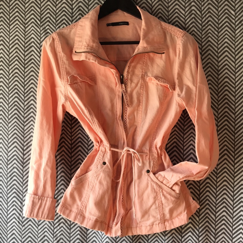 Maurice’s Women’s Med Peach Jacket Linen/Cotton
